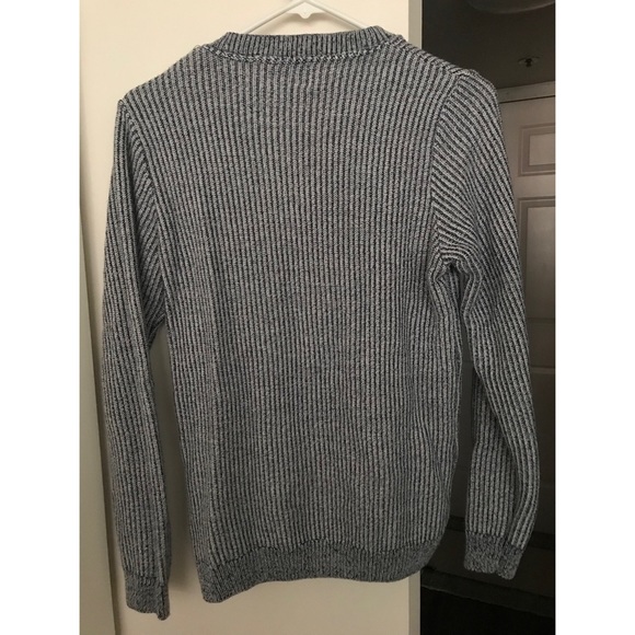Topman- Blue Textured Knit Sweater - Picture 2 of 3